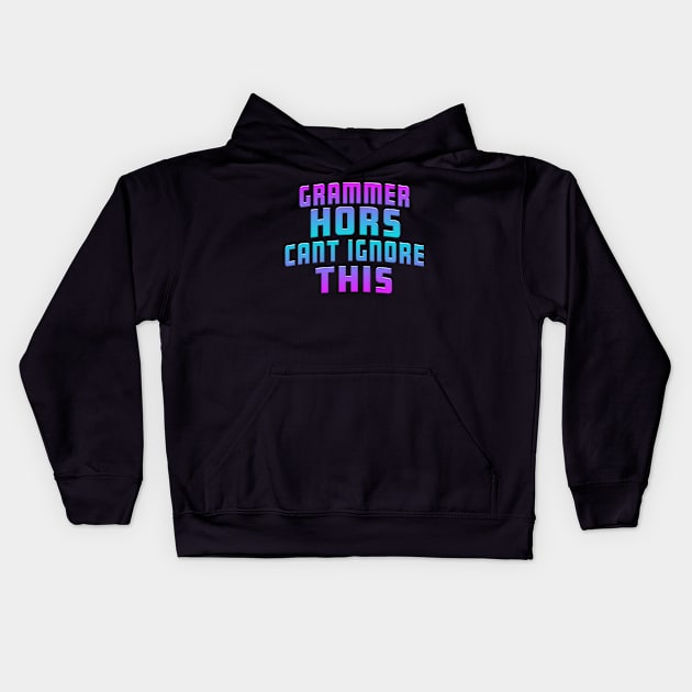 Grammer Hors Cant Ignore This Blues Kids Hoodie by Shawnsonart